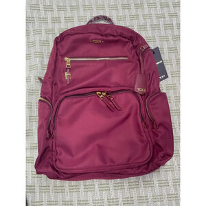 Tumi Voyageur Carson Red Nylon Backpack